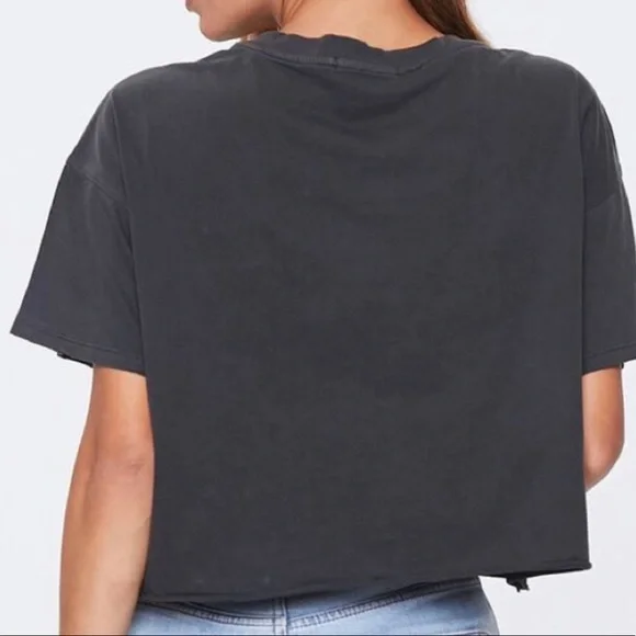 $10 SALE!
Grey with Pearl Crop Top Tee - Picture 3 of 3